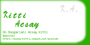 kitti acsay business card